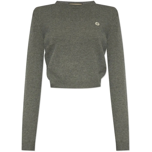 Gucci Sweatshirts Gucci Basic Wool And Cashmere Sweater grau