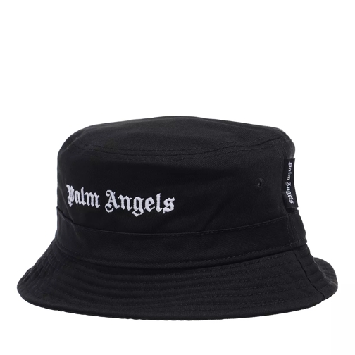 Palm Angels Classic Logo Bucket Hat  Black White Bucket Hat