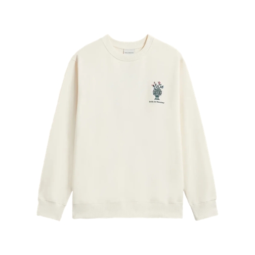 Drôle De Monsieur Truien Sweatshirt mit Vasenstickerei cream cream