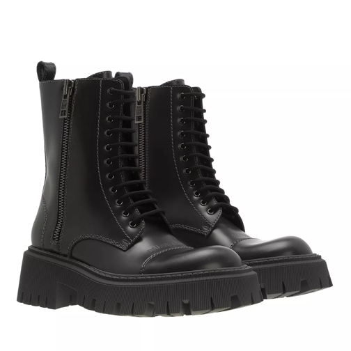 Balenciaga Tractor Bootie Leather Grey Ankle Boot