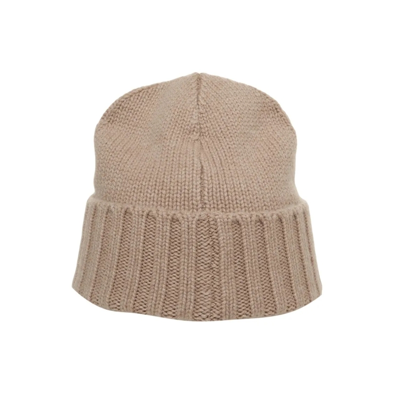 Kangra Hut Ribbed Cashmere Beanie With Aesthetic Pink