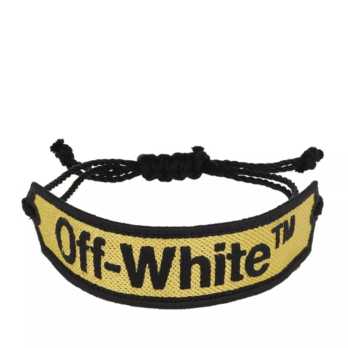 Off-White Macrame Bracelet Yellow/Black Armband