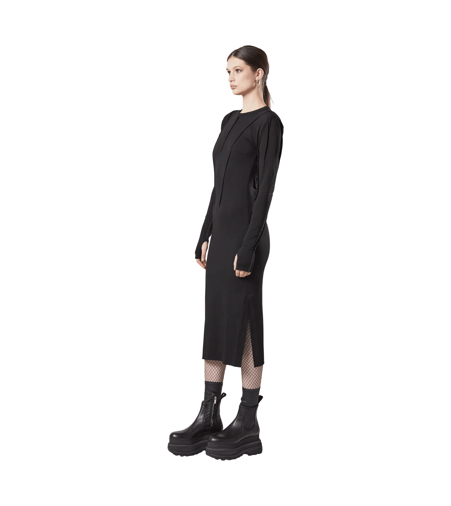 Thom Krom - Kleid mit Daumenlöchern - Größe XS - schwarz