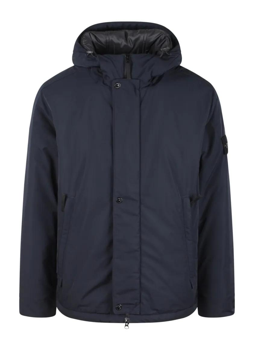 Stone Island - Micro Will Hooded Padded Jacket - Größe S - blau