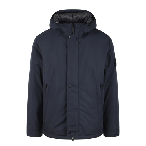 Stone Island Micro Will Hooded Padded Jacket Blue Dunjackor