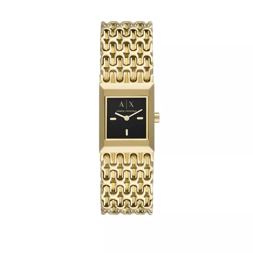 Armani Exchange Ladies Two-Hand Stainless Steel Watch Gold Orologio da abito