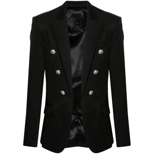 Balmain Blazer Black Wool Faille Blazer Black