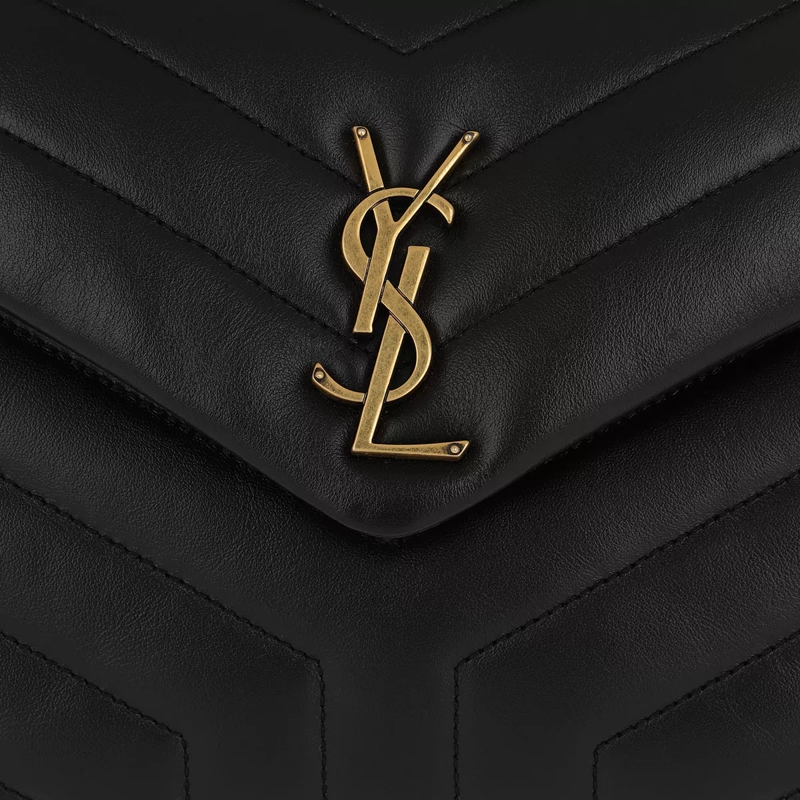 Saint Laurent Enveloptas LouLou Shoulder Bag S Leather Black(Image 7)