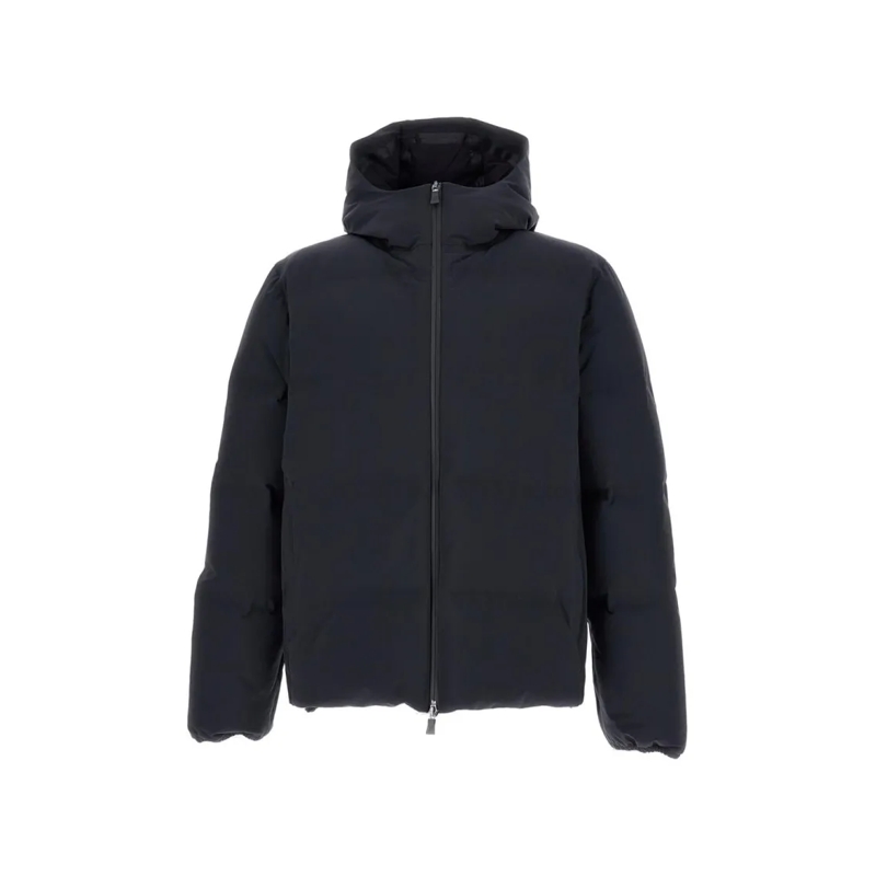 Herno Daunenjacke Quilted Down Jacket With Hood Black