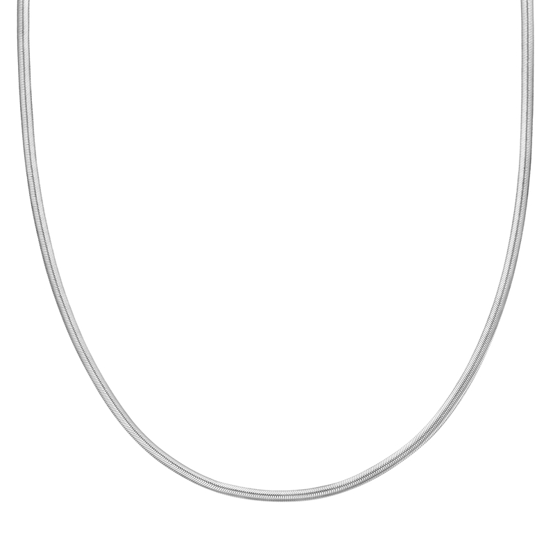 Ania Haie Mittellange Halskette 925er Sterlingsilber Flat Snake Chain silber(Image 2)