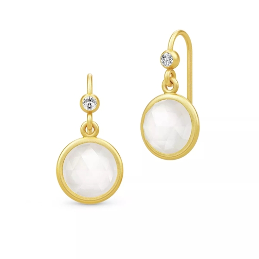 Julie Sandlau Moon Earrings White/Gold Pendant d'oreille
