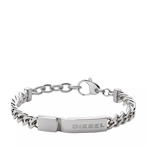 Diesel Stacked Stainless-Steel Bracelet Silver Braccialetti