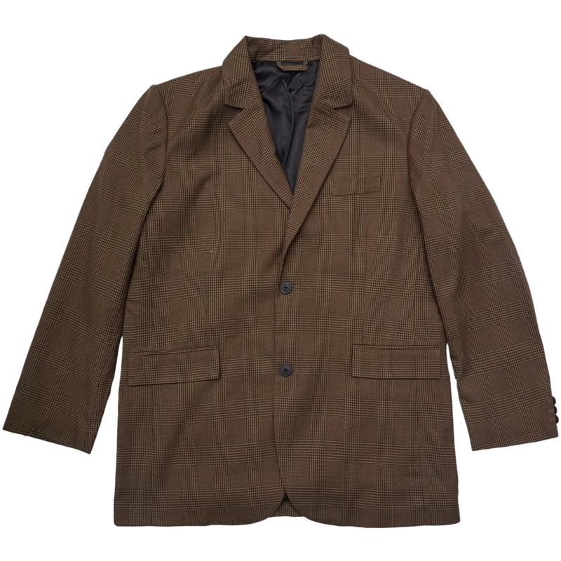 Les Deux  Blazer James Houndstooth Check Marrone braun