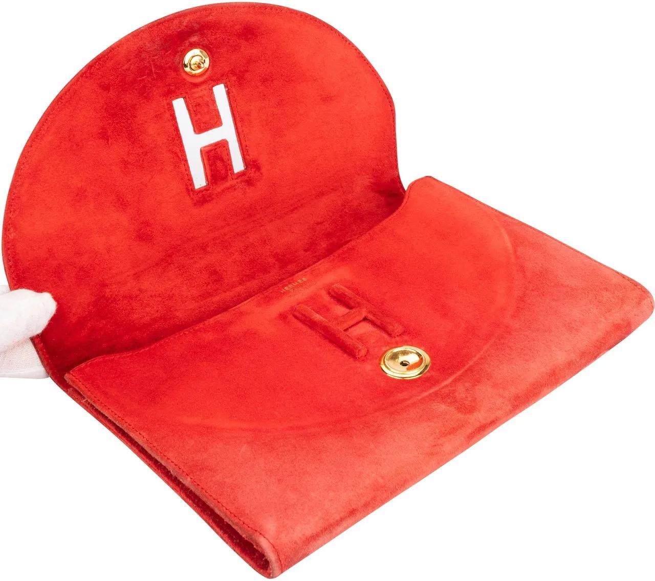 Thumbnail - Hermès Crossbody Bags - Hermes Suede H Clutch Jige - Gr. unisize - in Bunt - für Damen