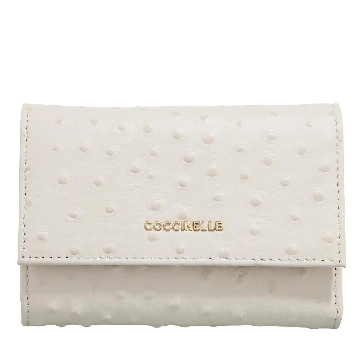 Coccinelle Portemonnaie - Metallic Ostrich - Gr. unisize - in Creme - für Damen