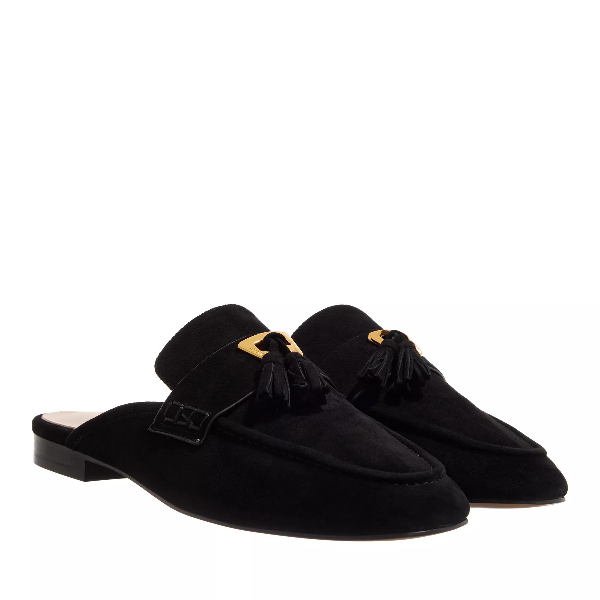 Coccinelle Slipper & Pantoletten - Loafer Open Back Suede Leather - Gr. 36 (EU) - in Schwarz - für Damen