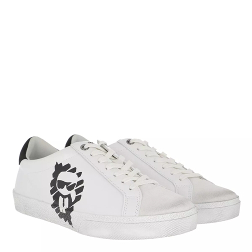 Karl Lagerfeld SKOOL Nu Ikonic Stencil Lo White Leather Low-Top Sneaker