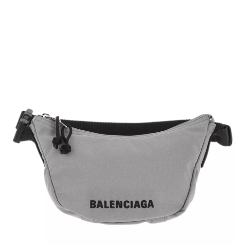 Balenciaga Wheel Small Sling Bag Grey/Black Hobo Bag