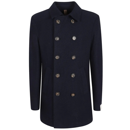 Eleventy Trenchcoat Wool Jacket Blue