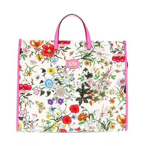 Gucci Flora Tote Bag Large White/Floral Print Tote