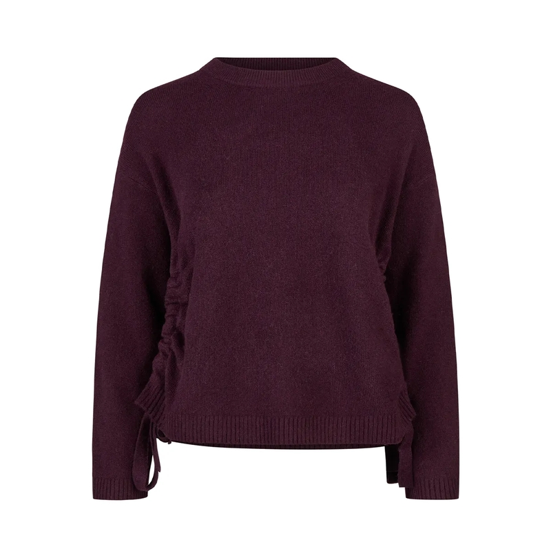 Marc Aurel Pullover Pullover mit verstellbaren Seitennähten lila