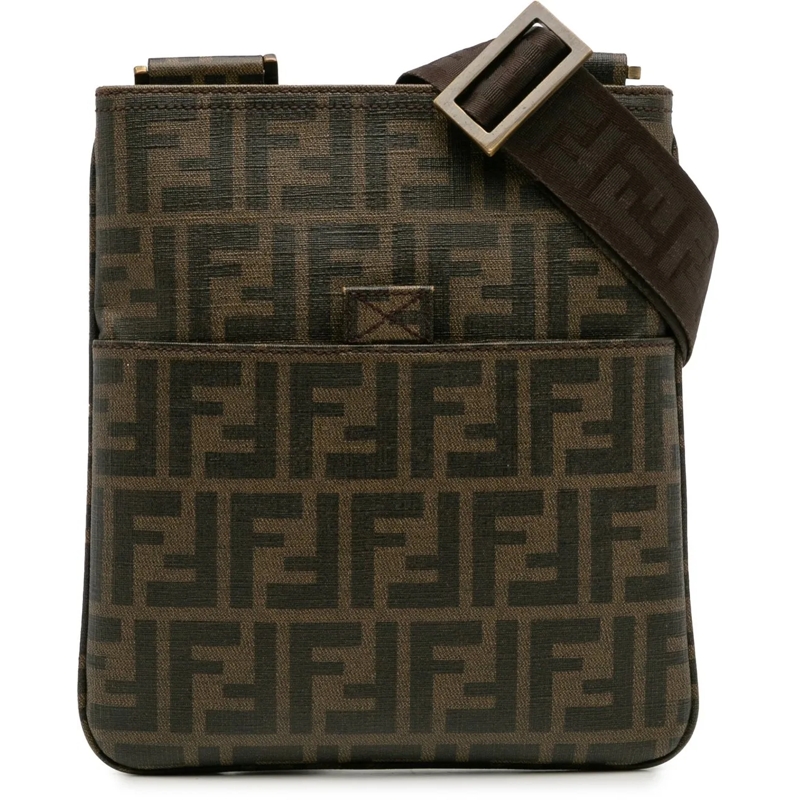 Fendi Schultertasche Zucca Spalmati Crossbody braun