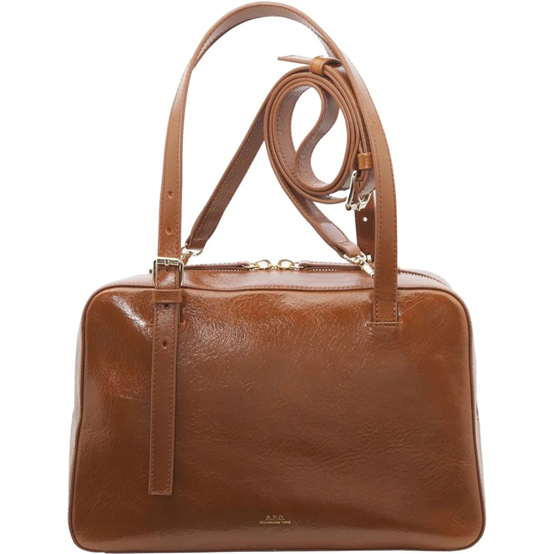 A.P.C. Schoudertas Virginie Box Bag Brown