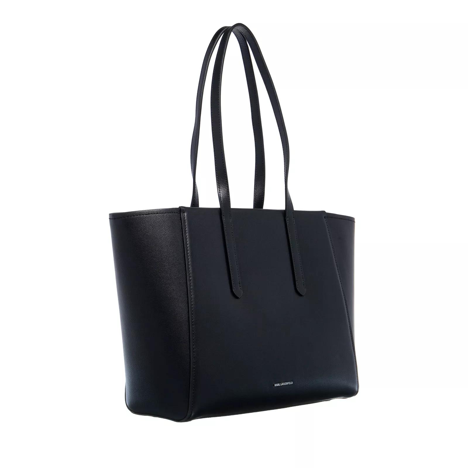 Karl Lagerfeld Shoppers K Ikonik 2.0 Leather Tote Pin in zwart