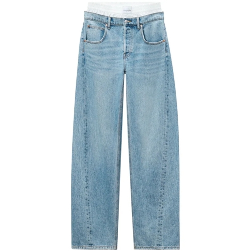 Alexander Wang Layered Wide-Leg Jeans Blue Jeans