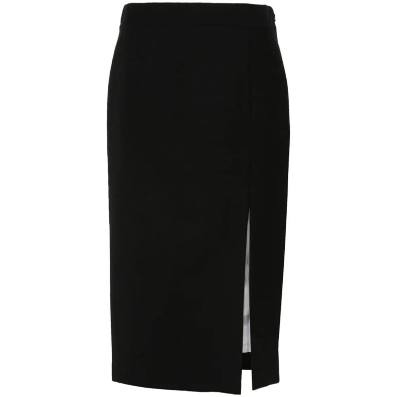 Moschino Bleistiftrock Pencil Skirt In Virgin Wool Gabardine Black