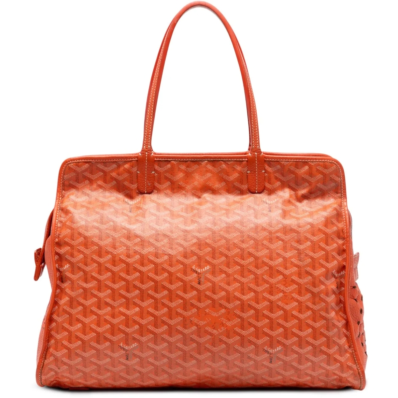 GOYARD Sac week-end Goyardine Sac Hardy Pet Carrier PM orange