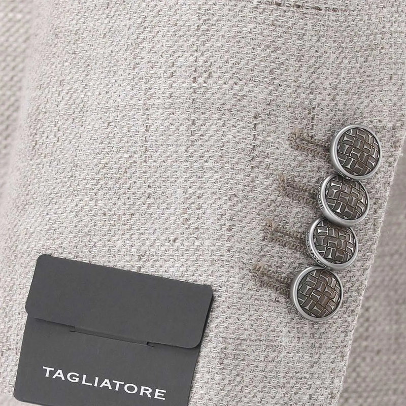 Tagliatore Veste de costume Sakko aus Schurwolle & Leinen beige(Image 5)