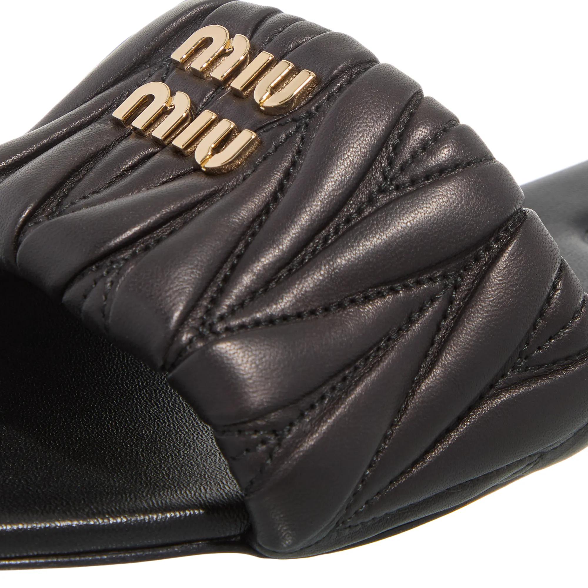 Thumbnail - Miu Miu Sandalen - Matelasse Slides - Gr. 40 (EU) - in Schwarz - für Damen