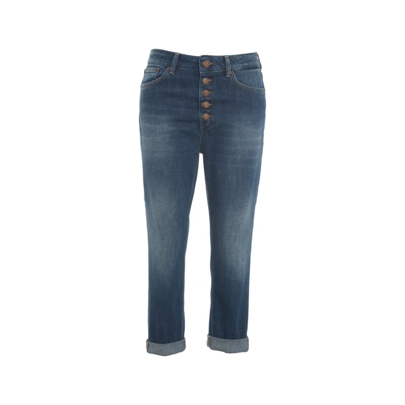 Dondup Jeans High-Waisted Jeans With Distinctive Button Closure Grey