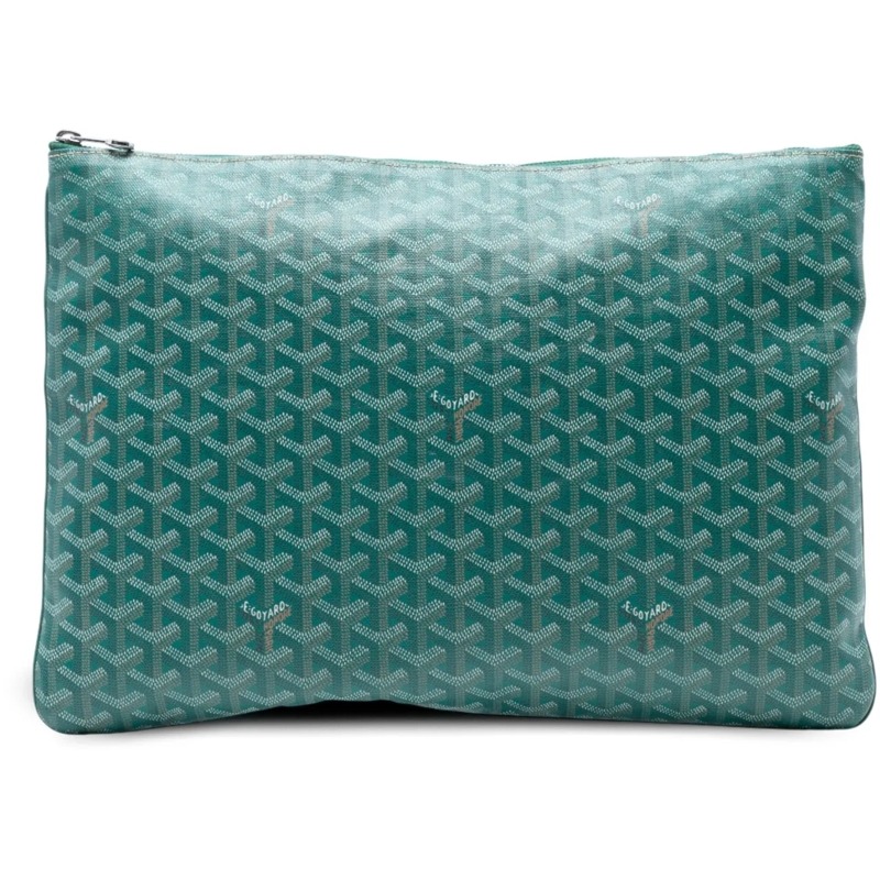GOYARD Clutch Goyardine Senat GM grün