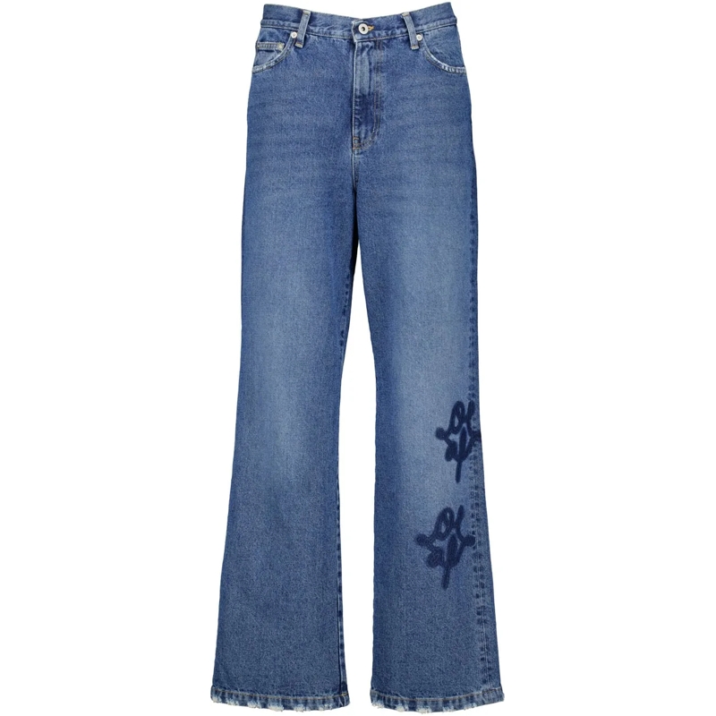 ØLÅF Jeans mit geradem Bein Olaf Monogram Denim Pant Jeans Blauw W220402 blau