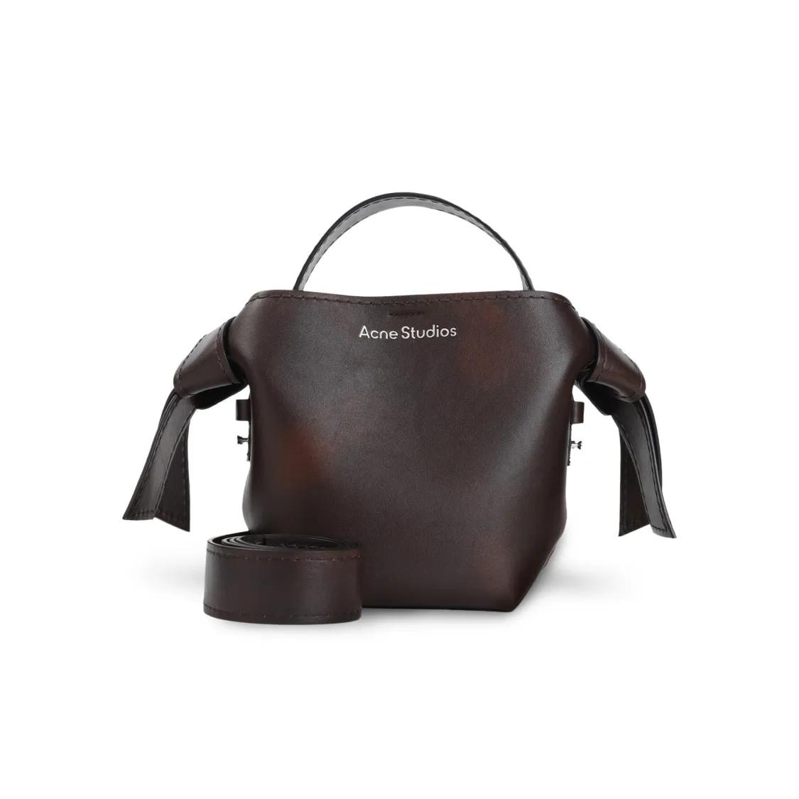 Acne Studios Shopper - Musubi Mini Dark Brown Calf Leather Handbag - Gr. unisize - in Braun - für Damen