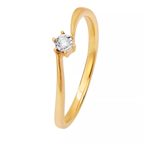 BELORO 0,03ct Diamond Eternity Ring Yellow Gold Diamanten Ring