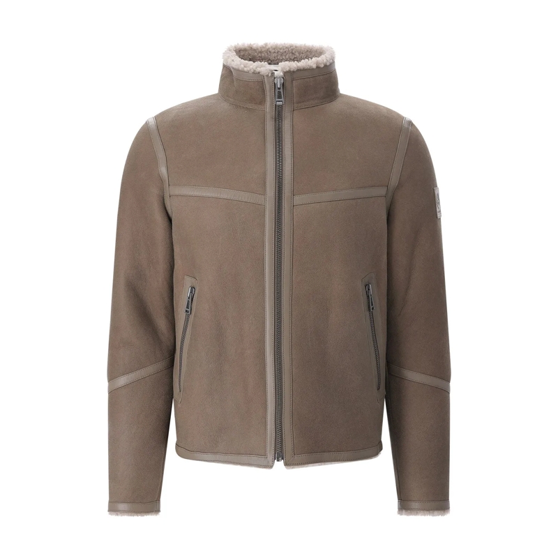 Belstaff veste Jacke Highland aus Leder schwarz