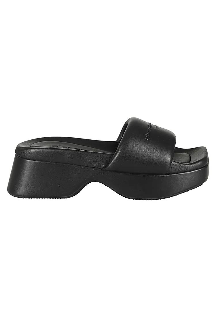 Alexander Wang Platform Black Float Slide Slippers Black | Sandale