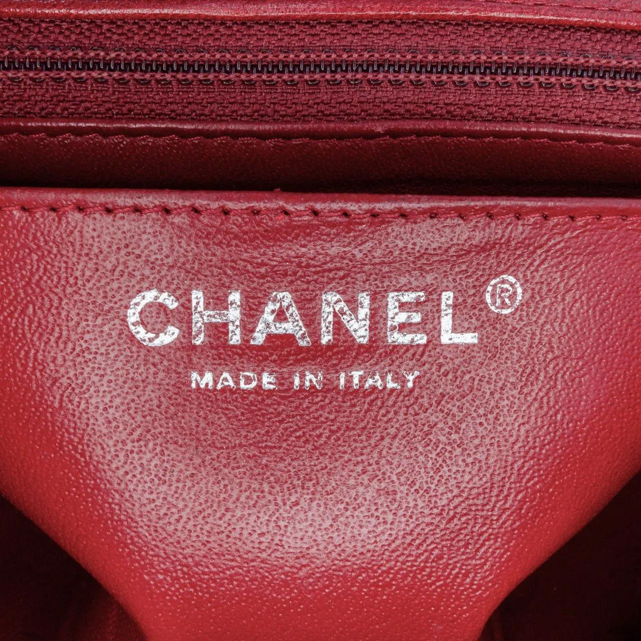 Thumbnail - Chanel Hobo Bags - Mini Square Classic Lambskin Single Flap - Gr. unisize - in Rot - für Damen