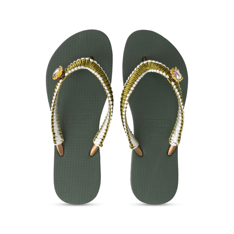 UZURII Flip Flops flip flop Green Macrame Switch dunkel-grün(Image 6)