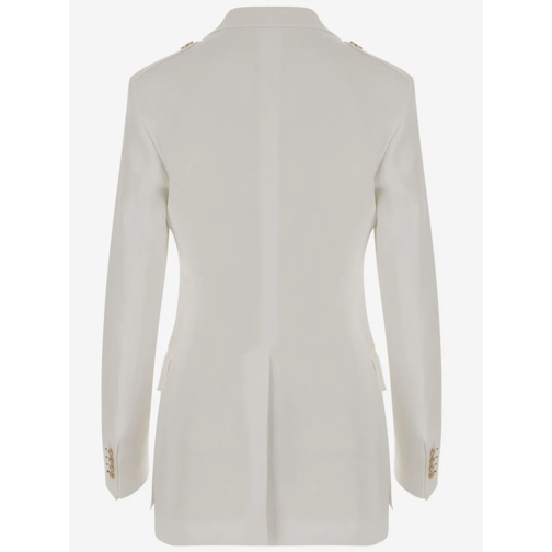 Tagliatore Blazer Single-Breasted Linen Jacket White (Image 2)