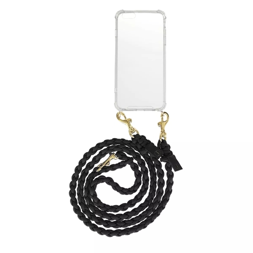 fashionette Smartphone iPhone 6 Plus Necklace Braided Black/Gold Telefonfodral