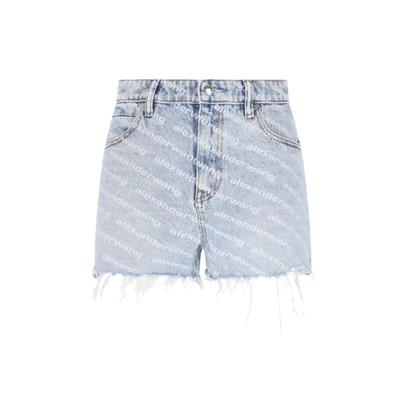 Alexander Wang Jeans Denim Shorts – Light Blue White