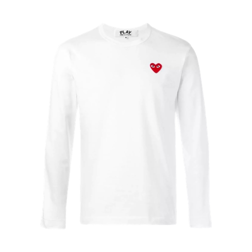 Comme des Garcons Play Longsleeve mit Play-Herz white white 
