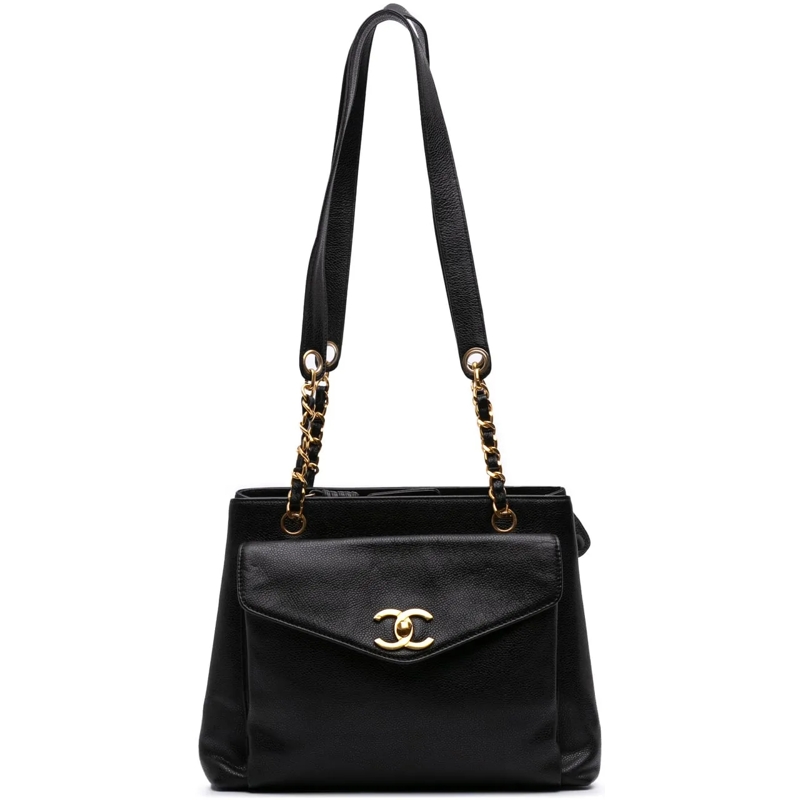 Chanel Sac à bandoulière CC Caviar Shoulder Bag schwarz