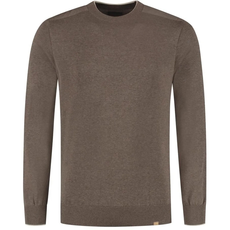 Paul & Shark Sweatshirt Silk Cotton Round-neck Sweater braun