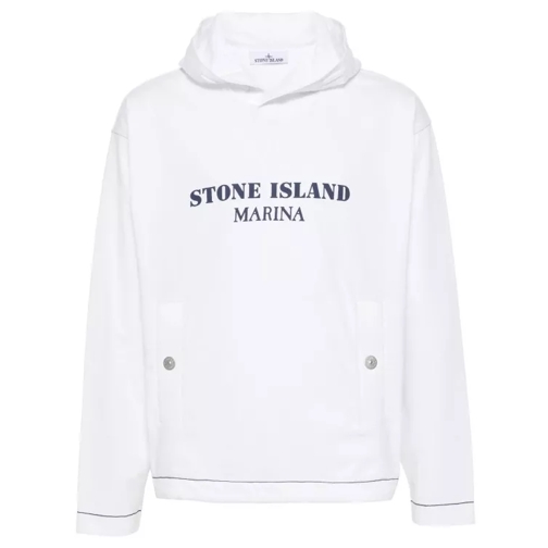 Stone Island Navy White Hoodie White 