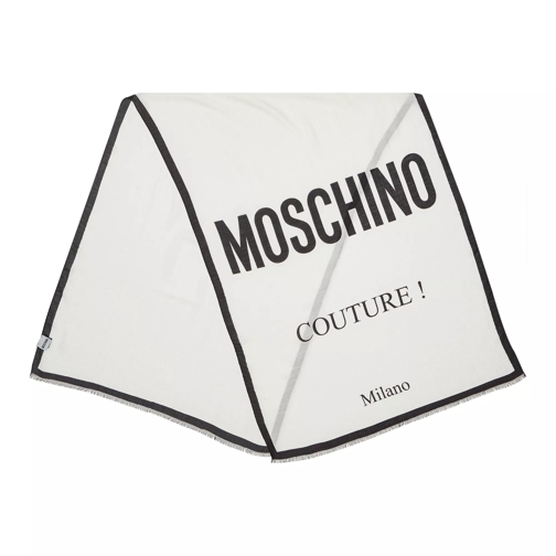 Moschino Scarf  70X180  cm White Leichter Schal